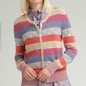 Marc Jacobs Multi Color Stripe Cardigan Sweater